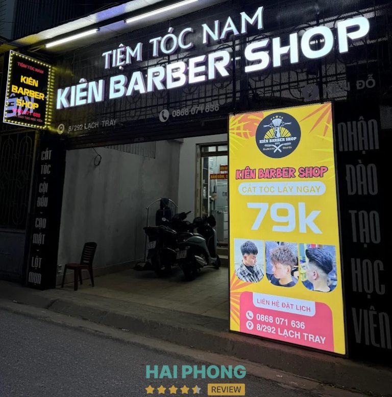Kiên Barber Shop cắt tóc nam ở Hải Phòng