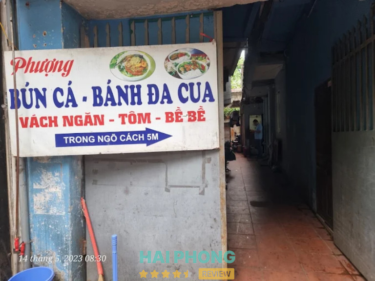 Bát bánh đa cua bề bề tại quán Phượng